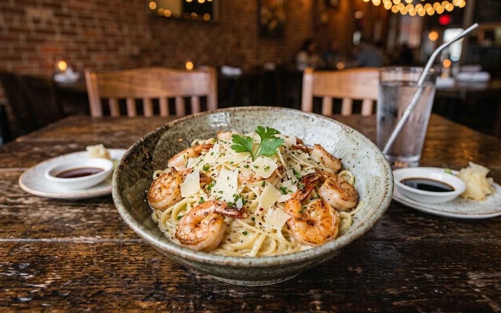 Red Lobster Shrimp Linguini Alfredo, one of the dishes on the Early Dine-In menu under $15