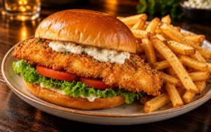Red Lobster Crunch-Fried Flounder Sandwich