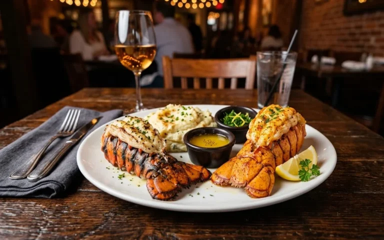 Two Red Lobster lobster tails, the kind of dish Lobsterfest is built around