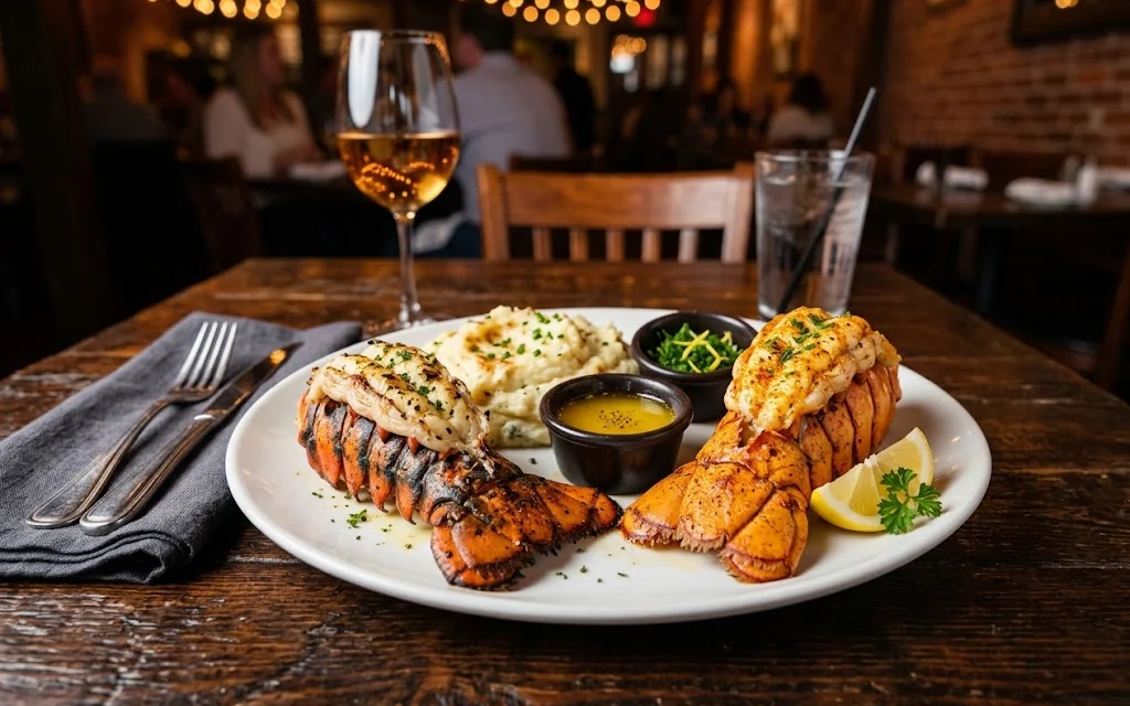 Two Red Lobster lobster tails, the kind of dish Lobsterfest is built around